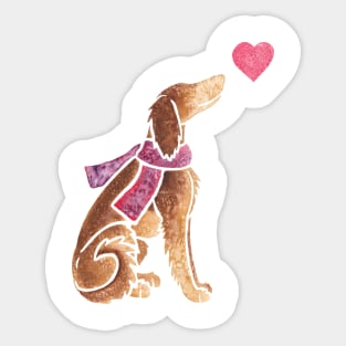 Watercolour Saluki Sticker